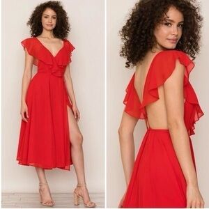 Yumi Kim Red Bouquet Dress